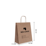 Sacola kraft personalizada 22x16x7,5 - 150