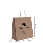 Sacola kraft personalizada 26x25x12 - 200