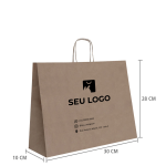 Sacola kraft personalizada 28x30x10 - 200