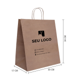 Sacola kraft personalizada 34x30x17 - 200