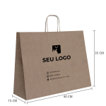 Sacola kraft personalizada 35x40x15 - 200