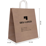 Sacola kraft personalizada 39x32x19 - 200