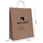 Sacola kraft personalizada 40x32x13 - 150