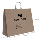Sacola kraft personalizada 40x45x13 - 200