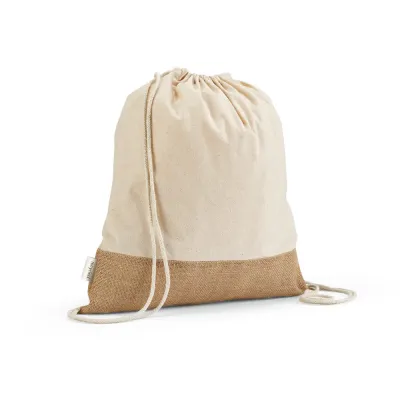 Sacola Mochila Algodao Reciclado Com Base em Juta