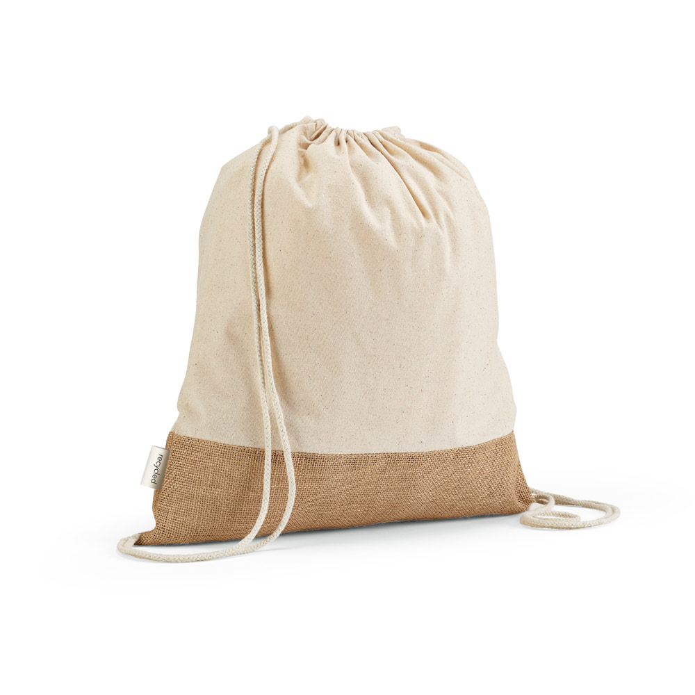 Sacola Mochila Personalizada com Base em Juta