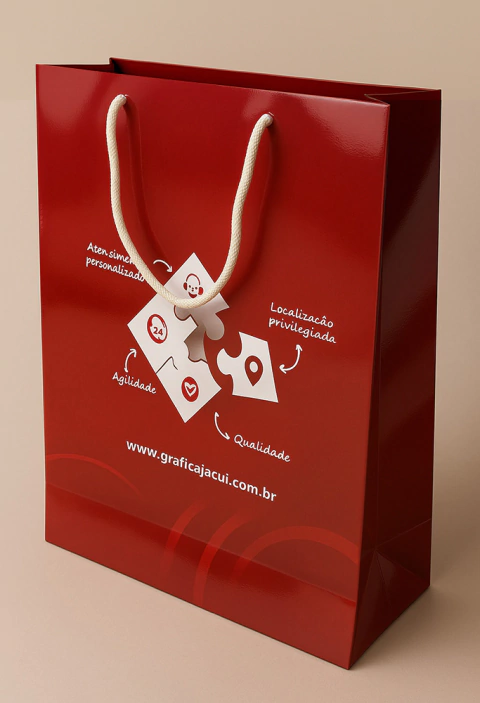 SACOLA PERSONALIZADA 29 x 36 X 12 cm - A partir de R$ 4,95 und