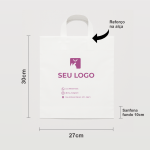 Sacola Personalizada Plástica 27×30 Alça Fita - 250