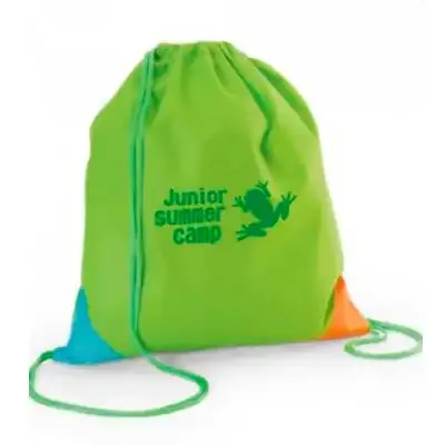 Sacola Tipo Mochila Com Cantos Coloridos