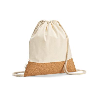 Sacola Tipo Mochila em Algodao Reciclado Com Base em Cortica Personalizado