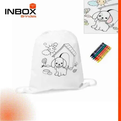 Sacola Tipo Mochila Para Colorir