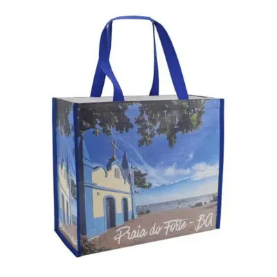 Sacola TNT azul personalizada