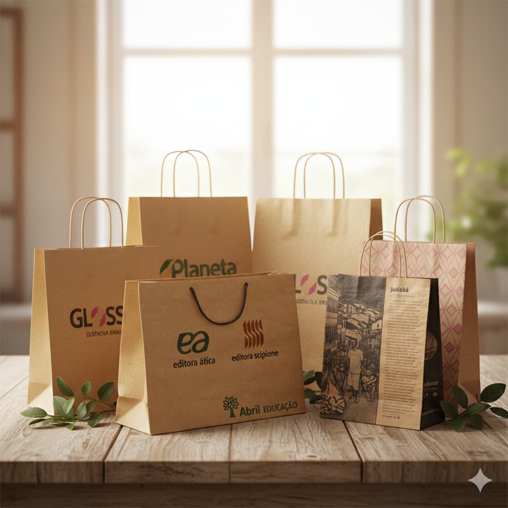Sacolas de Papel Kraft Personalizadas