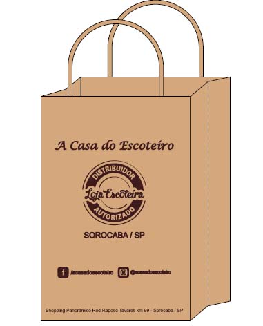Sacolas de papel kraft personalizadas