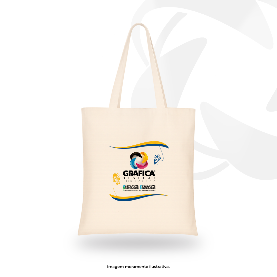 Sacolas Ecológica Tam. 30x40cm Ecobag Tam.30x40cm 100% Algodão Cru Natural 4x0 Área de Personalização 20x20cm