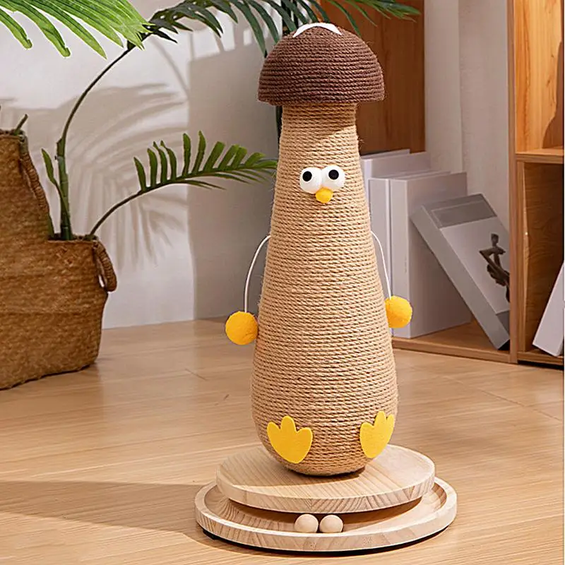 Sisal Coçar Post com Cogumelo para Gatos: Proteção de Móveis e Diversão em Cat Tree com Acessórios para Pets
