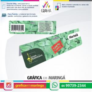 Solapas para embalagens 17,9 x 9,94 17,9 x 9,94 Couchê 250g 4x0 UV Total Frente Faca Padrão (Solapa)