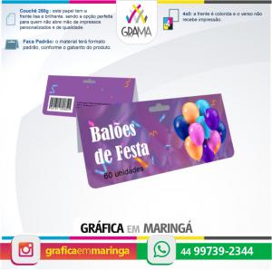 Solapas para embalagens 18 x 20 cm 18 x 20 cm Couchê 250g 4x0 UV Total Frente Faca Padrão (Solapa)