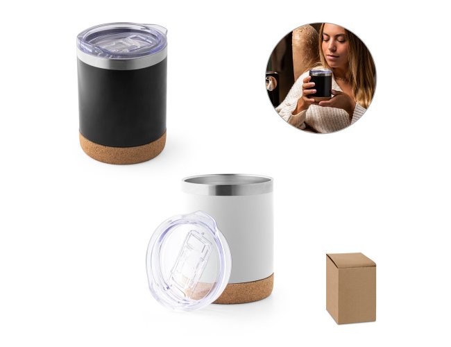 SOLBERG TUMBLER. Copo térmico de viagem em aço inox 400 mL