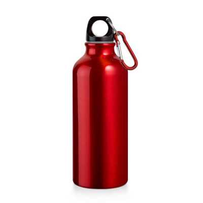 Squeeze de alumínio vermelho 500 ml com mosquetão