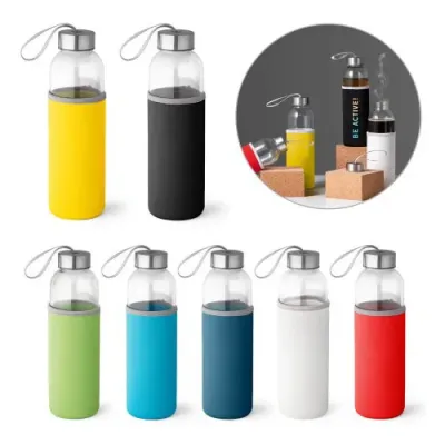 Squeeze em Vidro e Tampa em Aluminio 520 ml