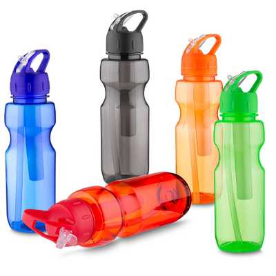 Squeeze Plastico 700 ml Com Ice Bar e Canudo