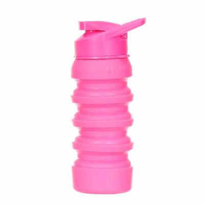Squeeze Plástico Retrátil 500ml cor rosa