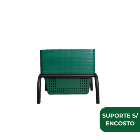 Suporte de Cestas de Compras Simples Preto sem Encosto
