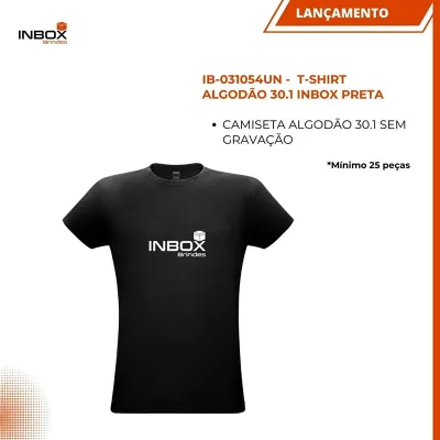 t Shirt Algodao 301 Inbox Preta