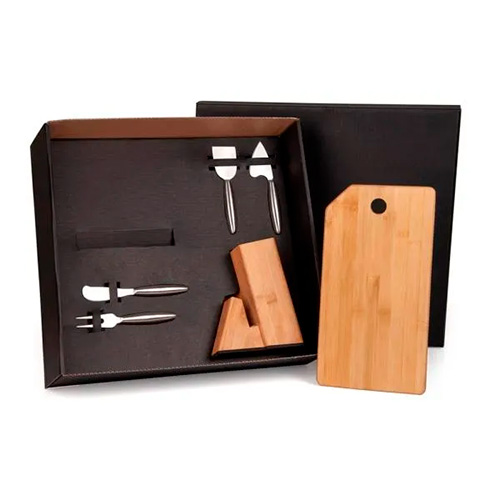 Tábua Claudiah e Utensílios para Queijo 5 peças