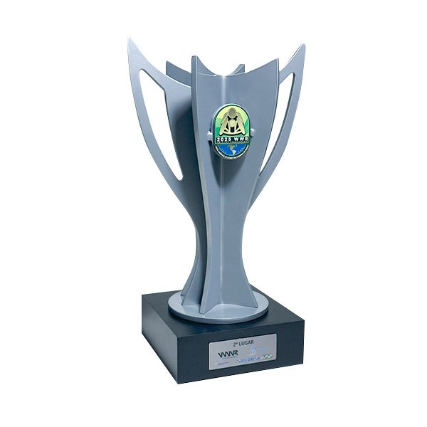 Taça 3D Personalizada Cor Prata