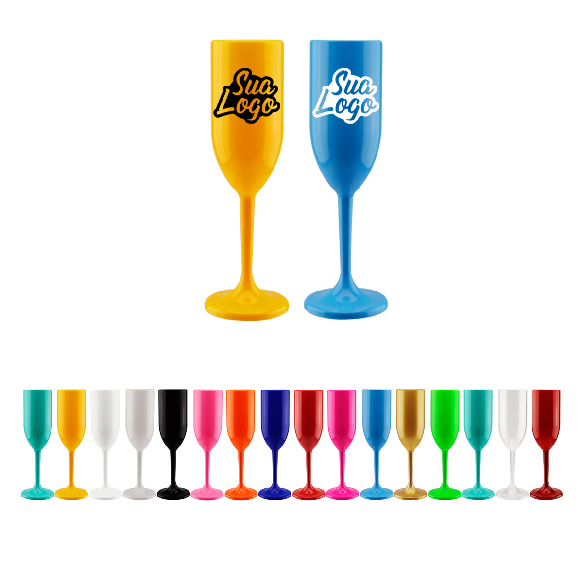Taça de champanhe acrílica 190 ml
