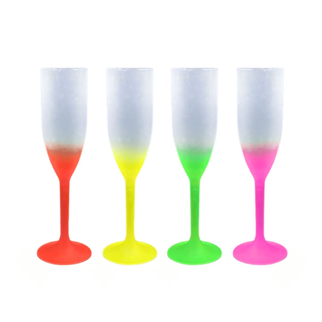 Taça de Champanhe Degradê em Acrílico para Transfer - 180 ml