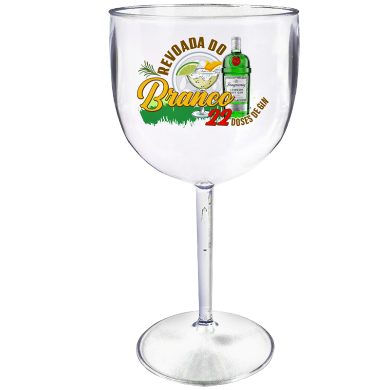 Taça transparente para vinho Serigrafia