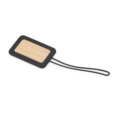 Tag Identificador de Bagagem de Bambu e Silicone