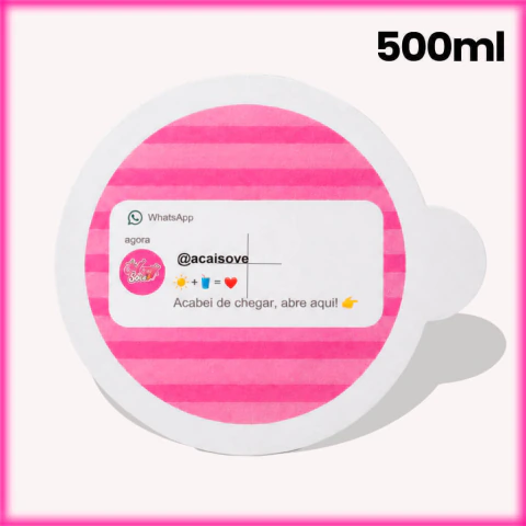Tampa Antivazamento Personalizada com Furo 500ml