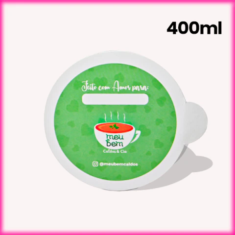 Tampa Antivazamento Personalizada para Copo de 400ml