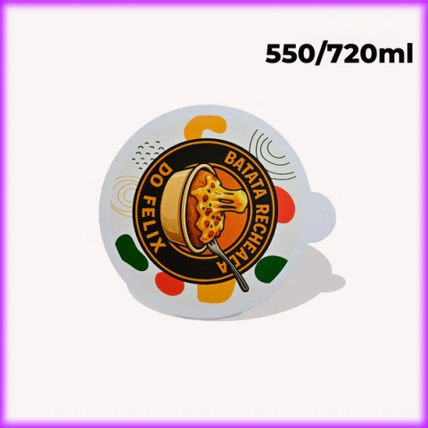 Tampa Antivazamento Personalizada para Pote de 550/720 ml