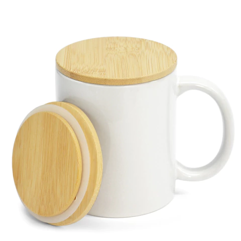 Tampa de Bambu para Canecas