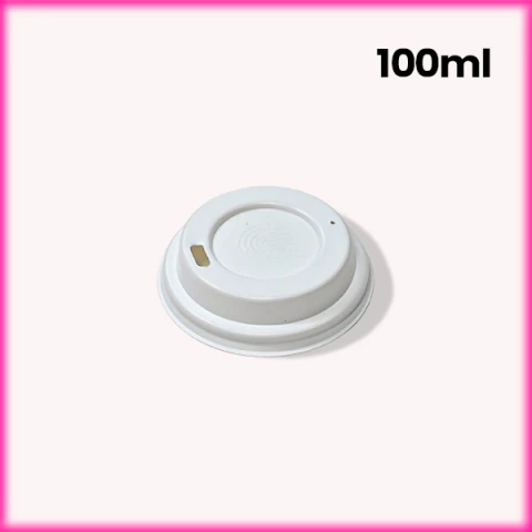 Tampa Plástica p/ Copo de Papel com Bico 100ml Branco - 500 unidades
