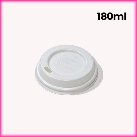 Tampa Plástica p/ Copo de Papel com Bico 180ml BRANCA - 500 unidades