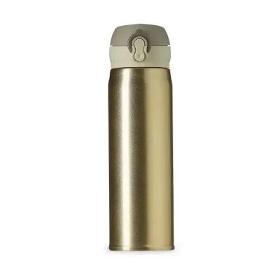Temperatura ideal sempre! A Garrafa Térmica Inox 400ml é compacta, elegante e destaca sua marca na rotina do cliente com estilo