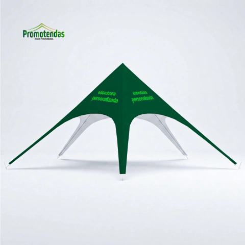 Tenda Estelar 6 Pontos Personalizada | Design Exclusivo para Eventos, Feiras e Ações Promocionais