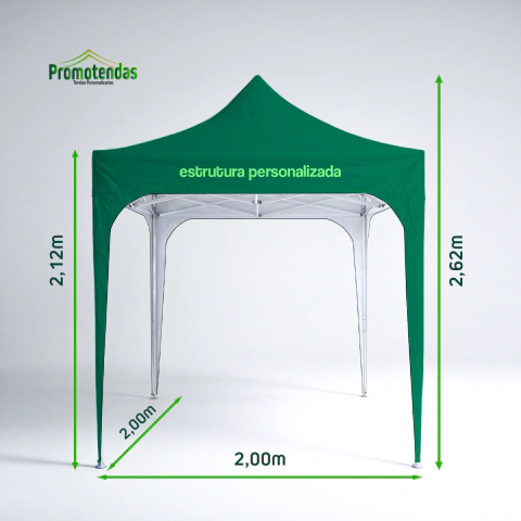 Tenda Sanfonada 2,00x2,00 Personalizada | Compacta, Resistente e de Montagem Rápida