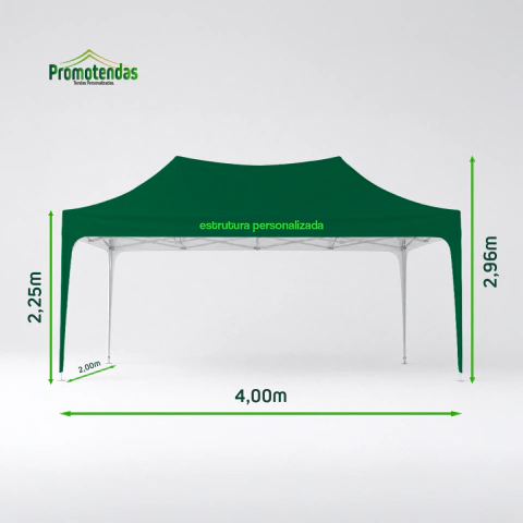 Tenda Sanfonada 4,00x2,00 Personalizada | Estrutura Profissional para Feiras, Eventos e Ações Promocionais