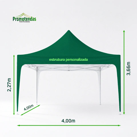 Tenda Sanfonada 4,00x4,00 Personalizada | Cobertura Profissional para Feiras, Eventos e Grandes Ações Promocionais