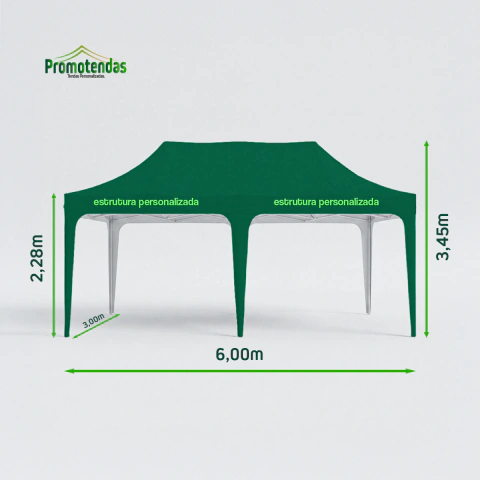 Tenda Sanfonada 6,00x3,00 Personalizada | Estrutura Profissional para Feiras, Eventos e Grandes Ações Promocionais