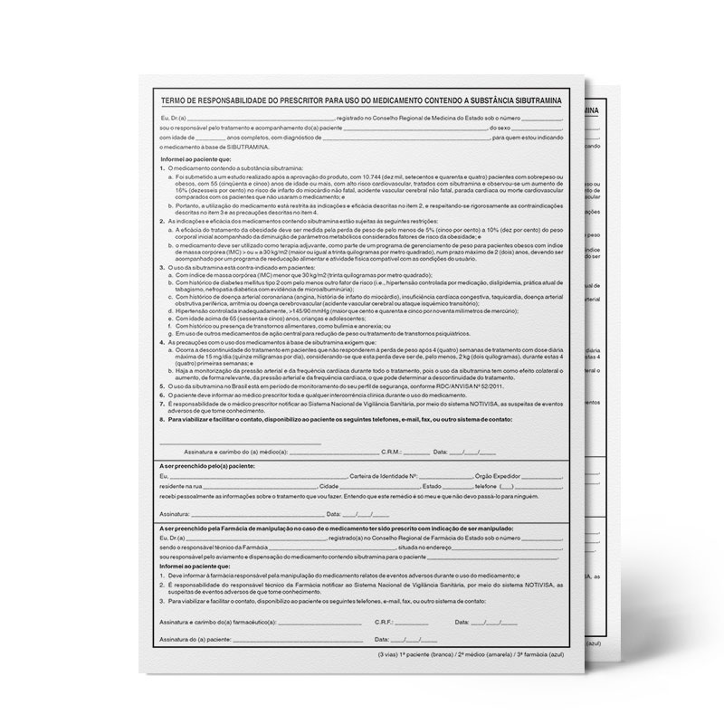 Termo de Responsabilidade Sibutramina