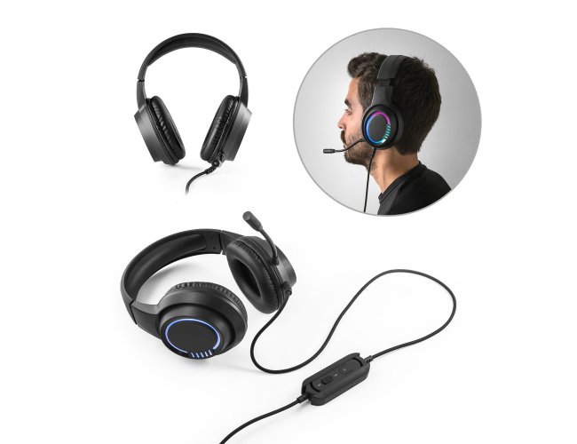 THORNE HEADSET RGB. Fones de ouvido para jogos com microfone de alta qualidade incorporado com luzes RGB