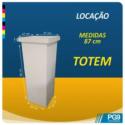 Totem de 80 cm de Torre Com Tampo 47 x